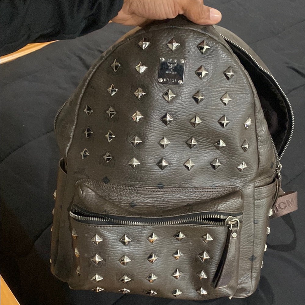 MCM Black Studded Men's Backpack